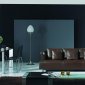 Brown Bonded Leather Modern Sectional Sofa w/Steel Legs