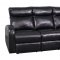 U8129 Motion Sofa in Black Bonded Leather by Global w/Options