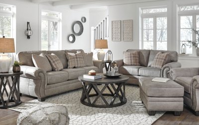 Olsberg Sofa & Loveseat Set in Steel Tone Fabric 48701 by Ashley