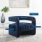 Range Accent Chair in Midnight Blue Velvet by Modway