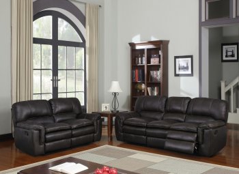 U8305 Motion Sofa in Seal Bonded Leather by Global w/Options [GFS-U8305]