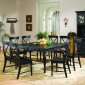 Black Finish Contemporary Dining Table w/Optional Items