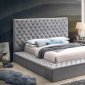 LCL-B01 Upholstered Bed in Gray Velvet