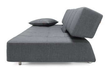 Long Horn Sofa Bed in Dark Grey Fabric by Innovation [INSB-Long Horn Dark Grey]