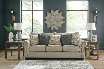 Zarina Queen Sofa Sleeper 9770439 in Jute Fabric by Ashley [SFASB-9770439 Zarina Jute]