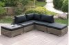 416 Outdoor Patio 5Pc Sectional Sofa Set by Poundex w/Options