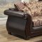 Rutherford SM6207 Sofa in Wine Leatherette & Fabric w/Options