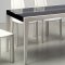 Two-Tone Black & Beige Modern Dinette Table w/Optional Chairs