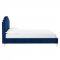 Olivia Upholstered Platform Queen Bed in Navy Velvet by Modway