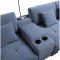 Qiana Sectional Sofa 55235 in Dusty Blue Fabric by Acme