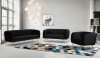 Harlow Sofa 685 in Black Velvet Fabric by Meridian w/Options