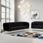 Harlow Sofa 685 in Black Velvet Fabric by Meridian w/Options