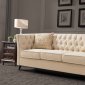 Londyn Sofa & Loveseat Set in Beige Fabric w/Options