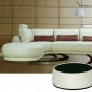 Beige Leather Upholstered Stylish Sectional Sofa