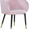 Louise Dining Chair 733 Set of 2 Pink Velvet Fabric by Meridian