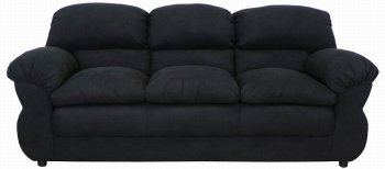 Black Fabric Modern Loveseat & Sofa Set w/Options [PMS-6400-Black]