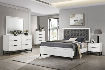 Sonora Bedroom Set 5Pc 224861 in White by Coaster w/Options [CRBS-224861 Sonora]