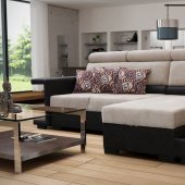 Amaro Sectional Sofa in Beige by Skyler Design