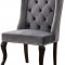 Suri Dining Chair 772 Set of 2 Grey Velvet Fabric by Meridian