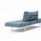 Zeal Daybed in Light Blue Fabric by Innovation w/Metal Legs