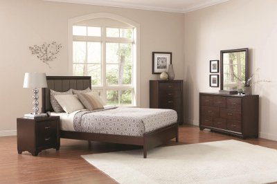 202181 Simone Bedroom by Coaster in Cappuccino w/Options