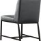 Bryce Dining Chair 918 Set of 2 in Grey Faux Leather -Meridian