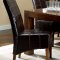 Walnut Finish Modern Dining Room W/Full Leather Chairs