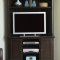 Mahogany Stain Finish Corner Entertainment Unit