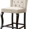 Suri Counter Stool 773 Set of 2 Cream Velvet Fabric by Meridian