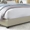 100-BR Upholstered Bed in Natural Linen Fabric by Liberty