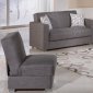 Tokyo Diego Gray Sofa Bed & Loveseat Set in Fabric by Istikbal