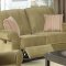 Olive or Tan Velvet Chenille Reclining Livng Room Sofa w/Options