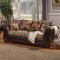 Rutherford SM6205 Sofa in Black Leatherette & Fabric w/Options