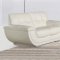 Carson Sofa, Loveseat & Chair in White Leather Match