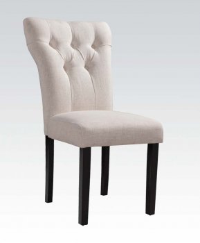 Effie Accent Chair Set of 2 in Beige Fabric by Acme [AMCC-71523 Effie]