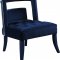 Tribeca Accent Chair 546 in Royal Navy Blue Velvet by Meridian