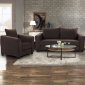 U9196 Sofa & Loveseat Set in Brown Chenille by Global w/Options