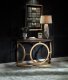 Solara Console Table AC01994 in Brown Leather & Gold by Acme