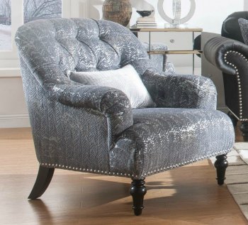 Gaura Accent Chair 53092 in Gray Fabric by Acme w/Options [AMAC-53092 Gaura]