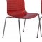 Ashville Set of 4 Dining Chairs AS20TR in Red by LeisureMod