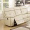 7723 Reclining Sofa in Cream Leatherette w/Options