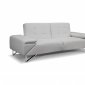 London Sofa Bed in White Faux Leather by Whiteline