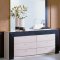 Beige and Wenge Gloss Finish Modern Bedroom Set