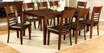 Hillsview I CM3916T-78 Dining Room 7Pc Set in Brown Cherry [FADS-CM3916T-78-Hillsview]