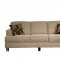 Soprano Beige Fabric Sofa & Loveseat Set w/Optional Chair