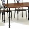 D010 Dining Set 5Pc in Walnut Top & Black Metal Base