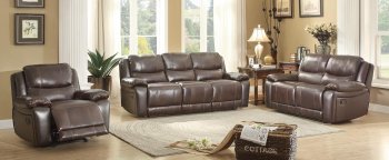 Allenwood Motion Sofa 8429 in Dark Brown - Homelegance w/Options [HES-8429 Allenwood]