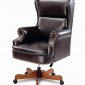 Vinyl Leather Stylish Executive Chair w/Nailhead Trim