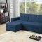 F7895 Adjustable Sectional Sofa in Blue Fabric by Boss