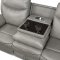 Aram Sofa 8206GRY in Gray Faux Leather by Homelegance